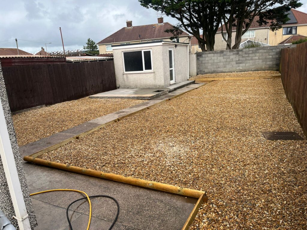 New gravel Stone Layed
